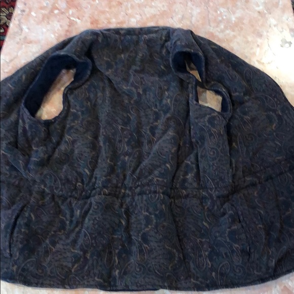 JONES NEW YORK SPORT NAVY PAISLEY PRINT VEST M - Picture 5 of 5